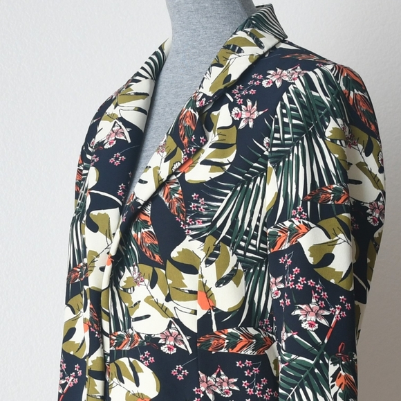 Cynthia Rowley Tropical Oversized Blazer Size XS - Picture 5 of 7